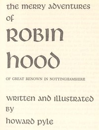 The Merry Adventures Of Robin Hood By Howard Pyle | Project Gutenberg
